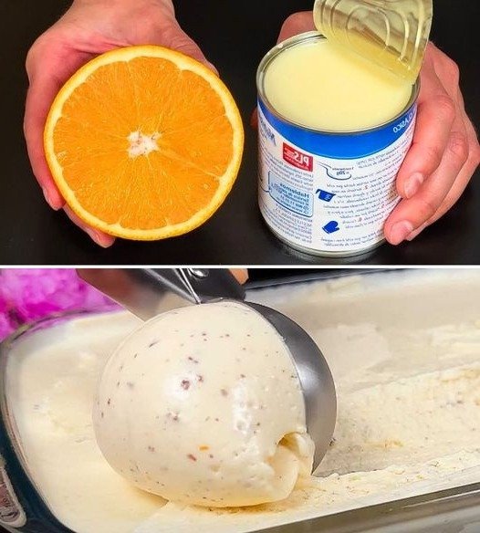 Sorvete Cremoso de Laranja com Leite Condensado - Receita Completa