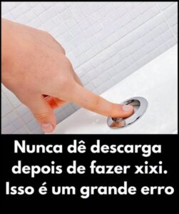 Por que não dar descarga depois de fazer xixi no banheiro?