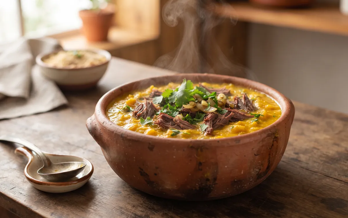 Quibebe de abóbora com carne seca, receita nordestina